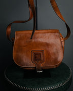 “CELINE” 90’s Leather triomphe shoulder bag