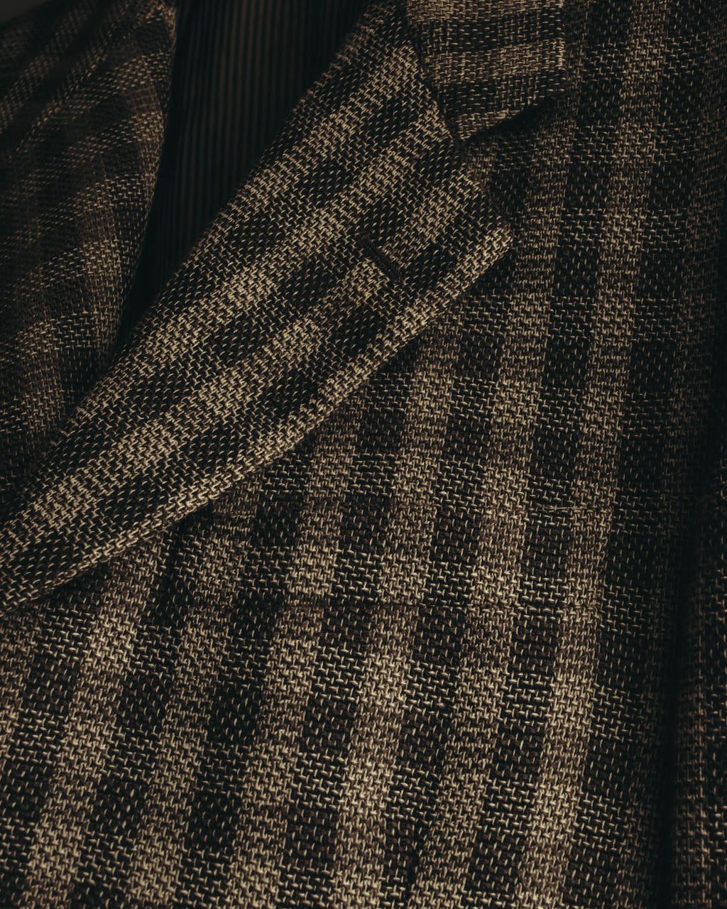 "Salvatore Ferragamo" 90's Brown checked tweed sport coat