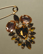 “Maison Margiela” 2020’s gold-tone crystal floral safety-pin brooch
