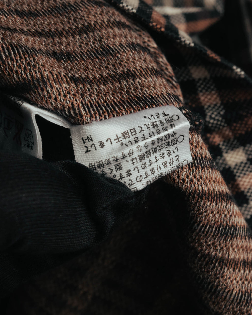 "Yves Saint Laurent" 80's-90's Plaid jacquard cotton pullover shirt