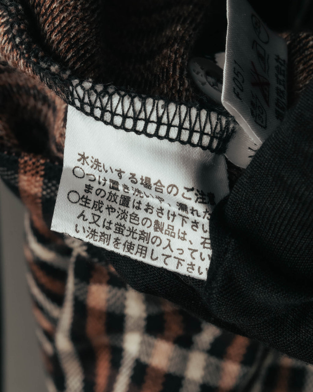 "Yves Saint Laurent" 80's-90's Plaid jacquard cotton pullover shirt
