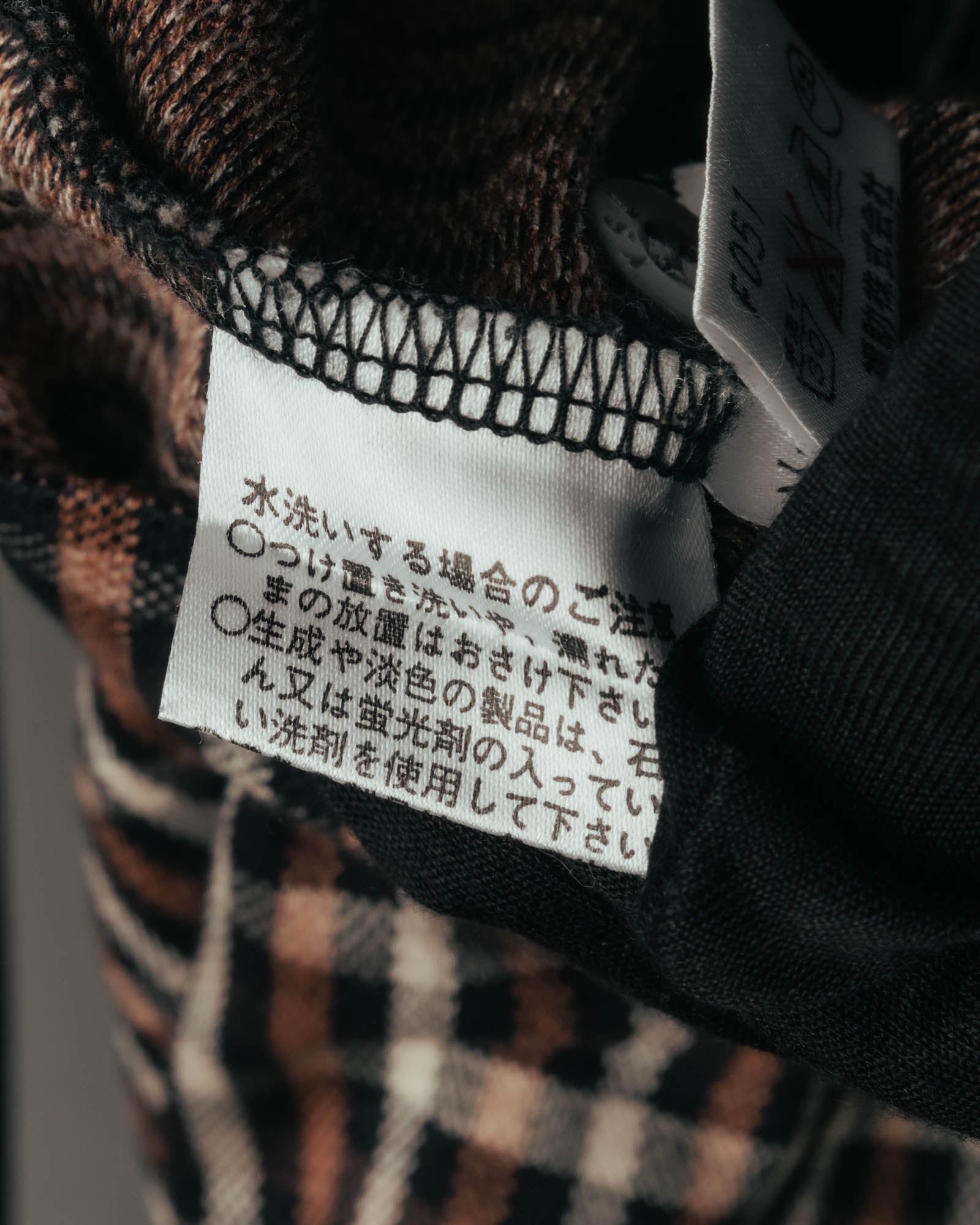 "Yves Saint Laurent" 80's-90's Plaid jacquard cotton pullover shirt