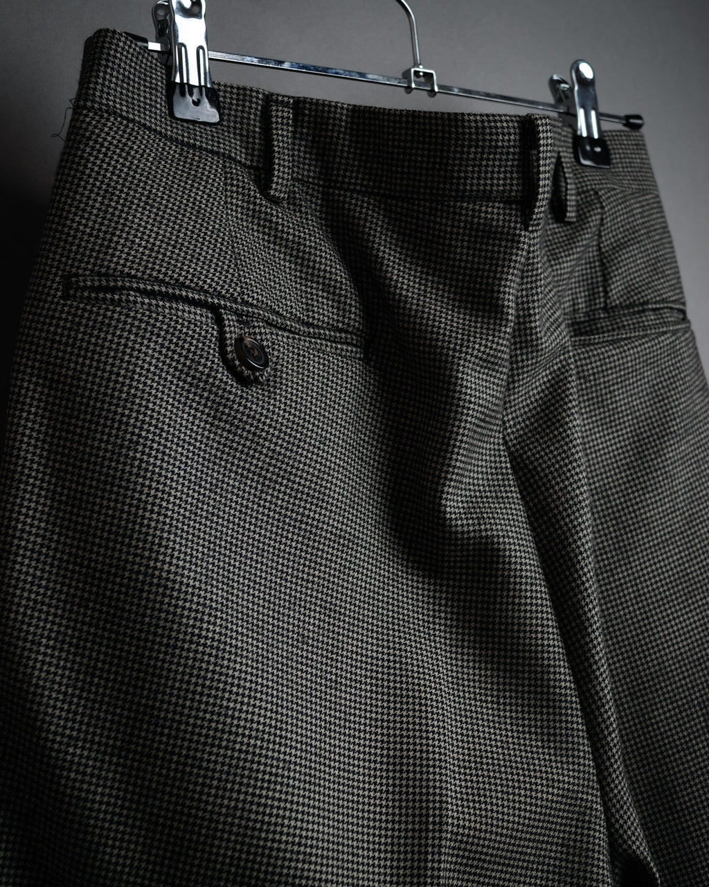 “Polo by Ralph Lauren” 90’s Houndstooth two tuck wool trousers