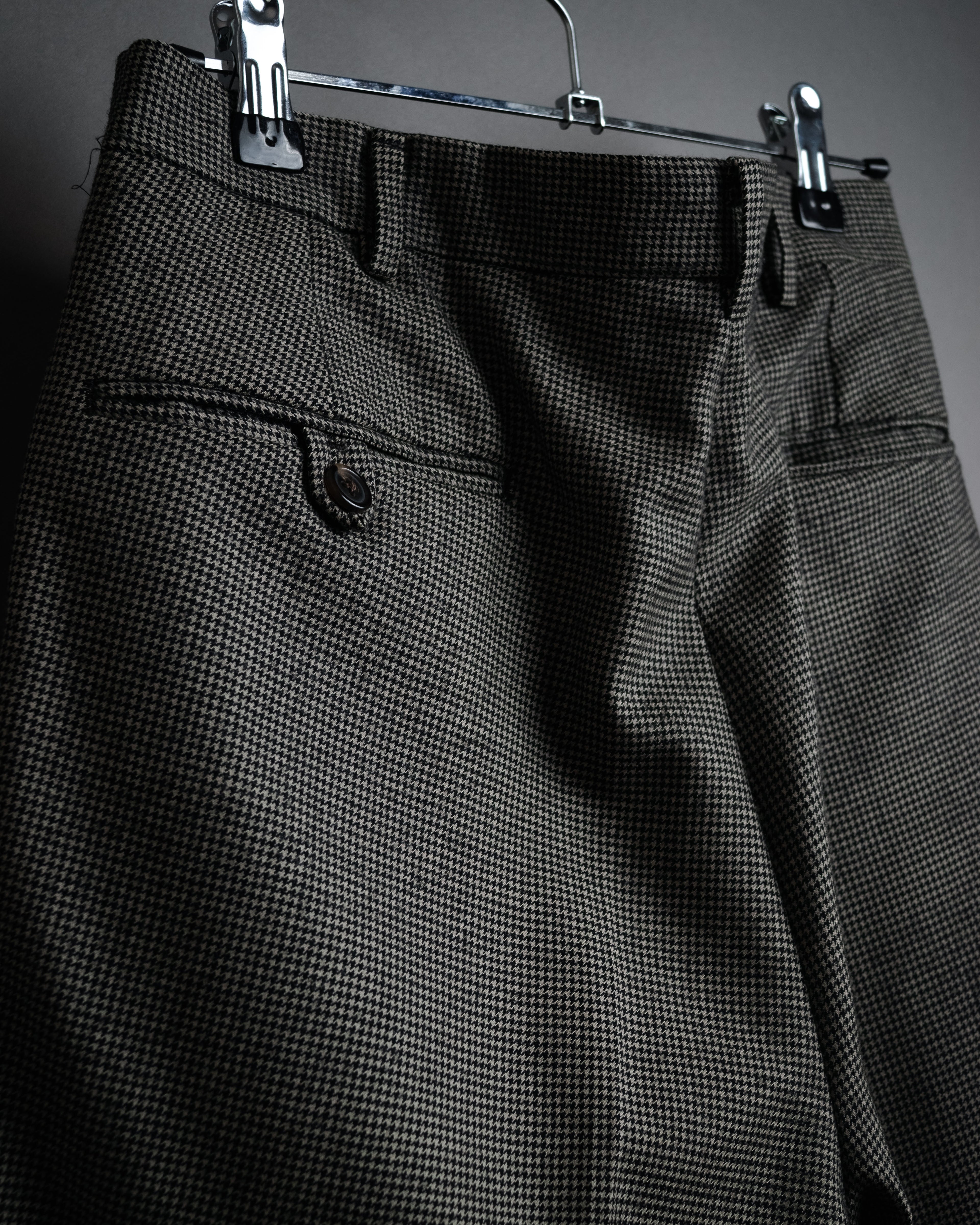 “Polo by Ralph Lauren” 90’s Houndstooth two tuck wool trousers