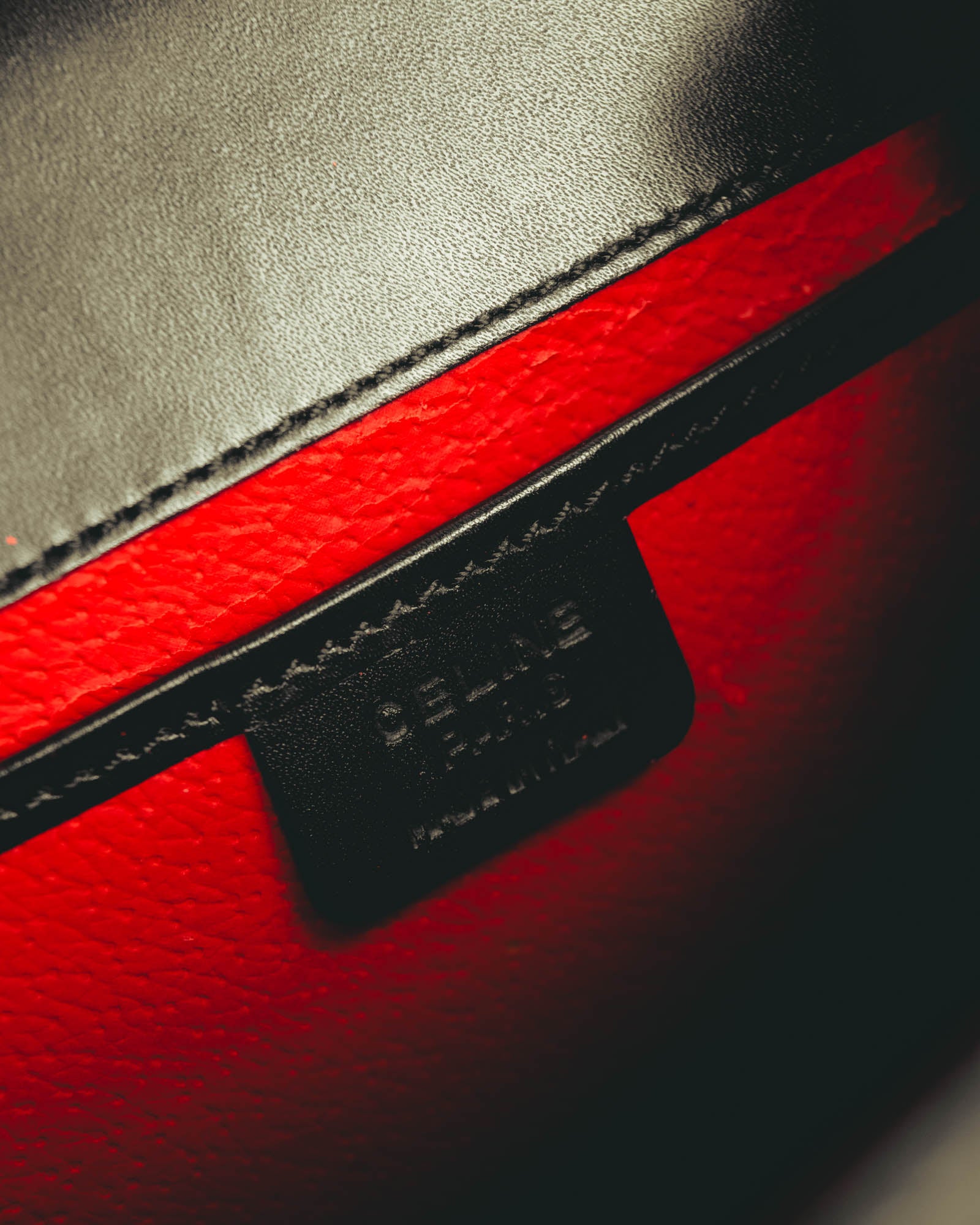 "CELINE" Late 80's-90's Teardrop leather backpack