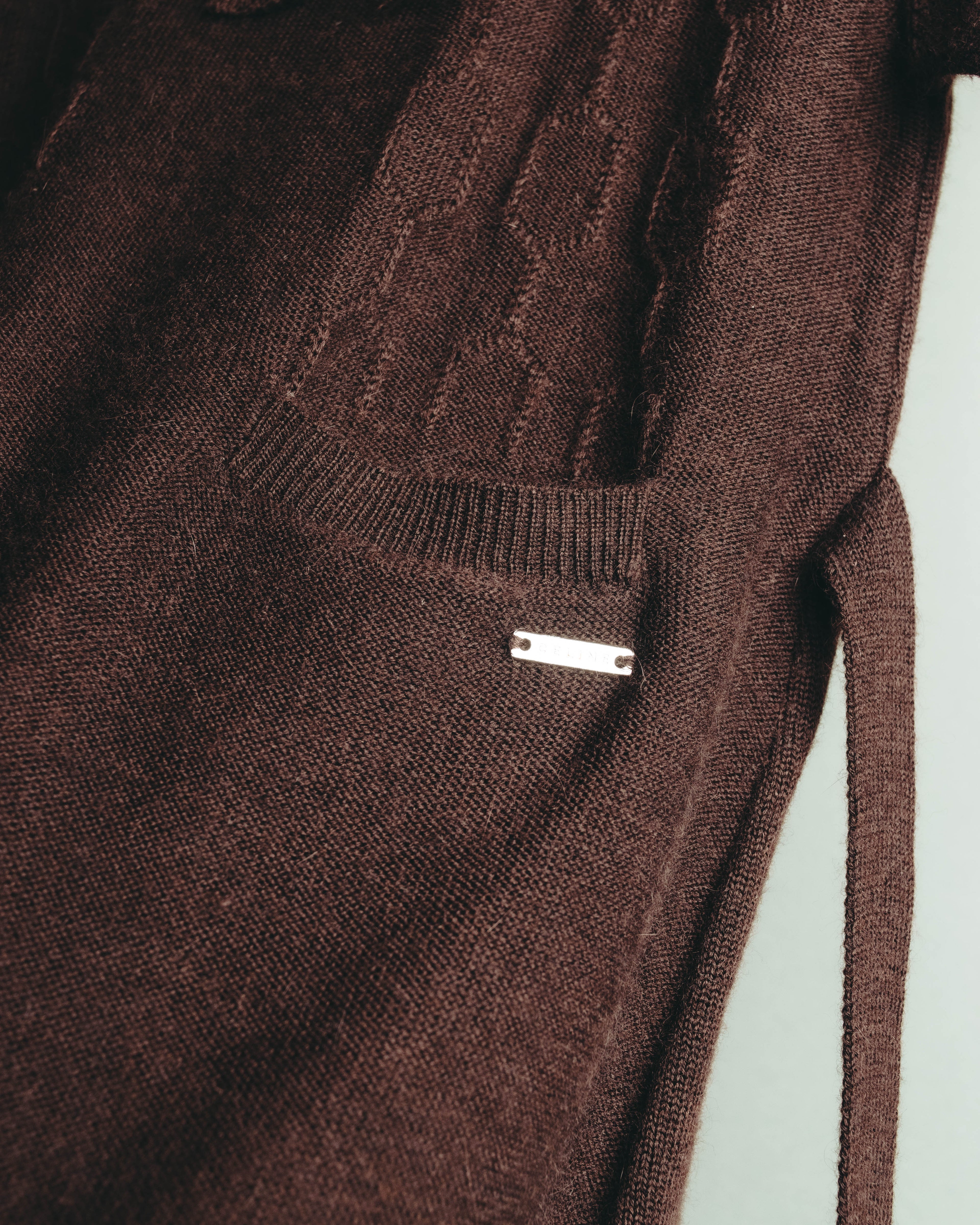 "CELINE" 90's-00's Soft angora blend kids knit sweater dress