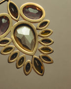 “Maison Margiela” 2020’s gold-tone crystal floral safety-pin brooch