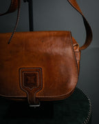 “CELINE” 90’s Leather triomphe shoulder bag