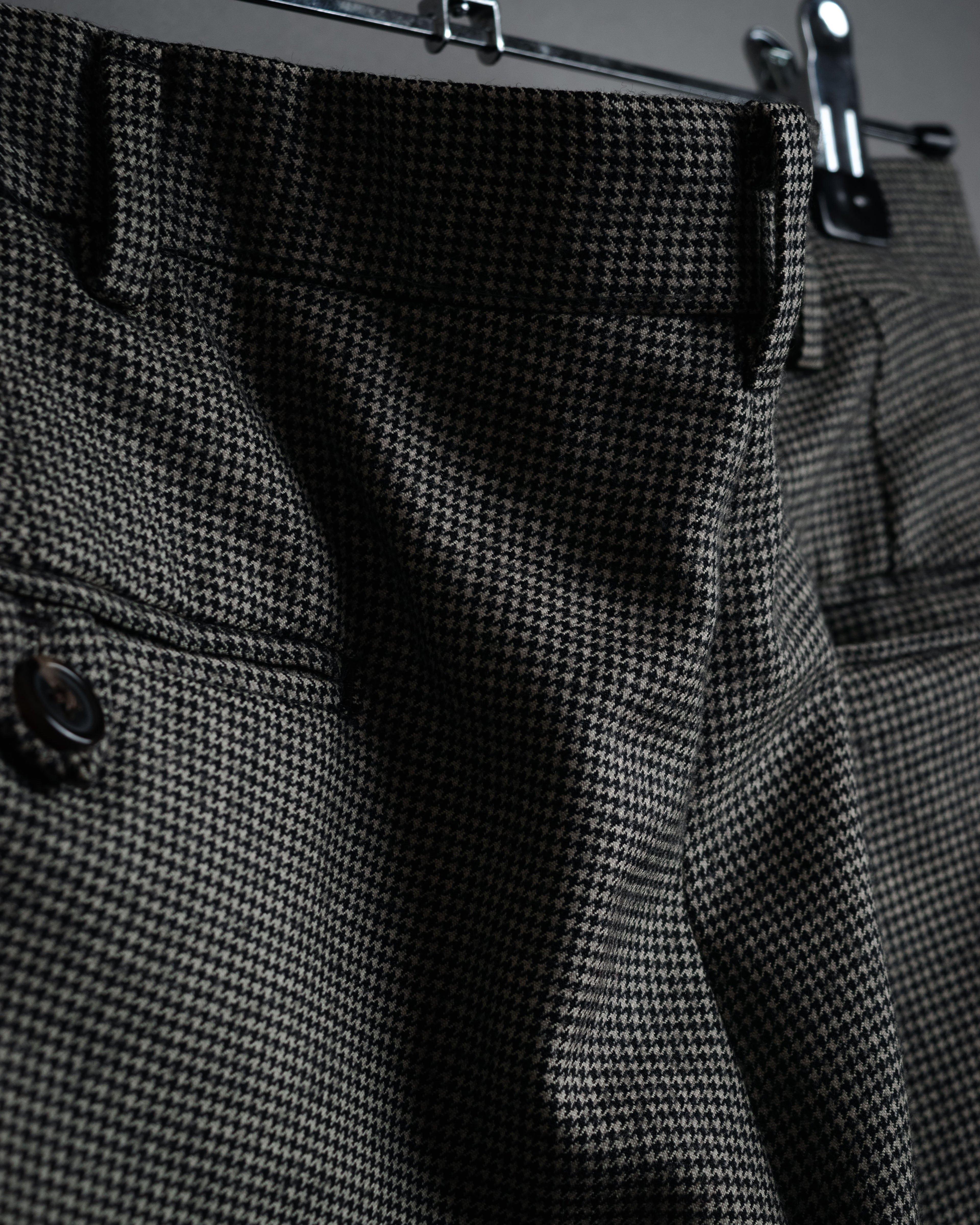“Polo by Ralph Lauren” 90’s Houndstooth two tuck wool trousers