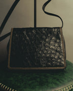 "LOEWE" 1990s to early 2000 ostrich leather shoulder bag