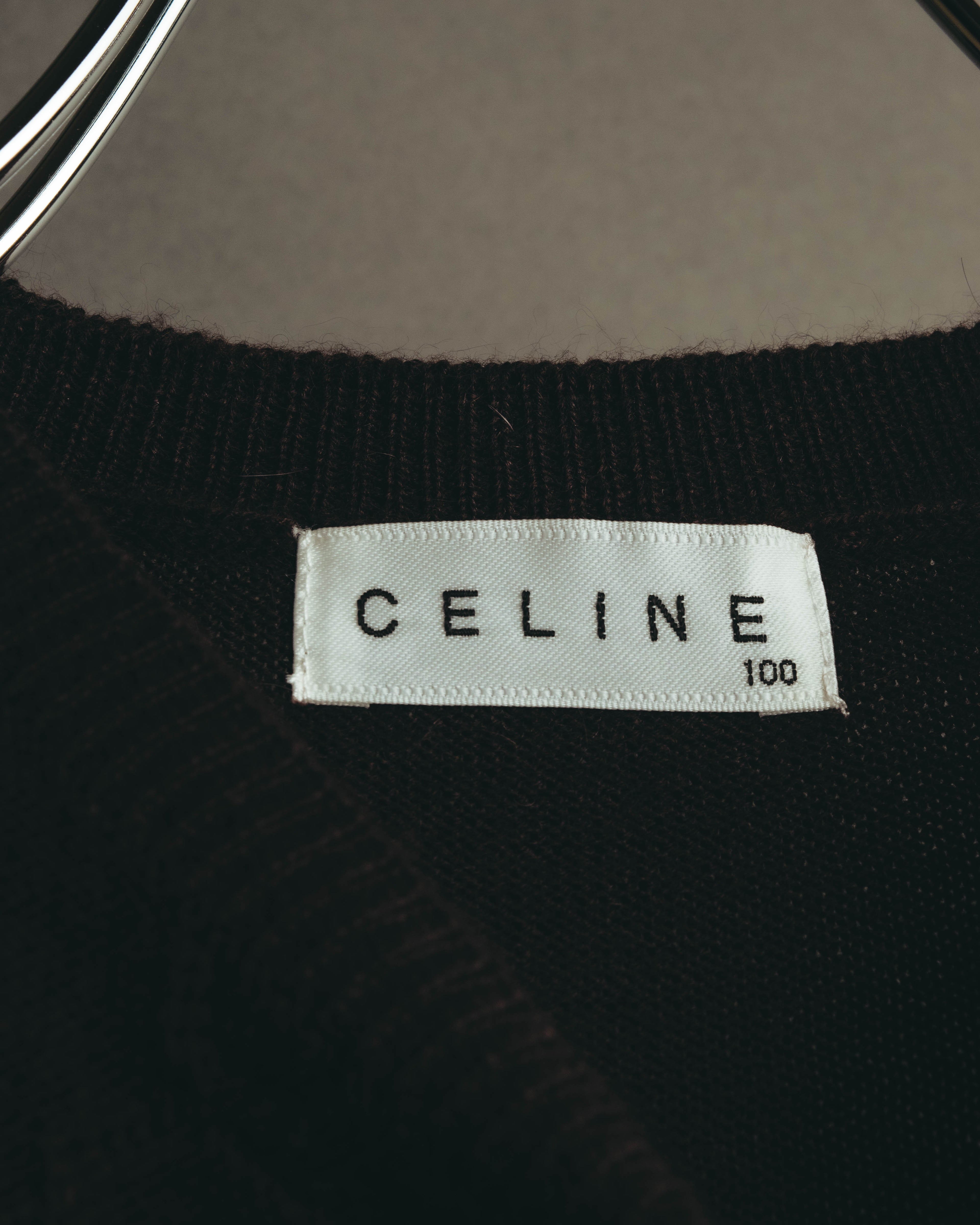 "CELINE" 90's-00's Soft angora blend kids knit sweater dress