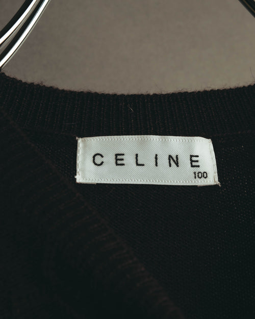 "CELINE" 90's-00's Soft angora blend kids knit sweater dress
