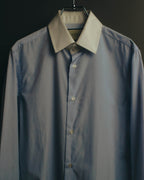 "GUCCI" 10's-20's Striped contrast-collar cotton shirt