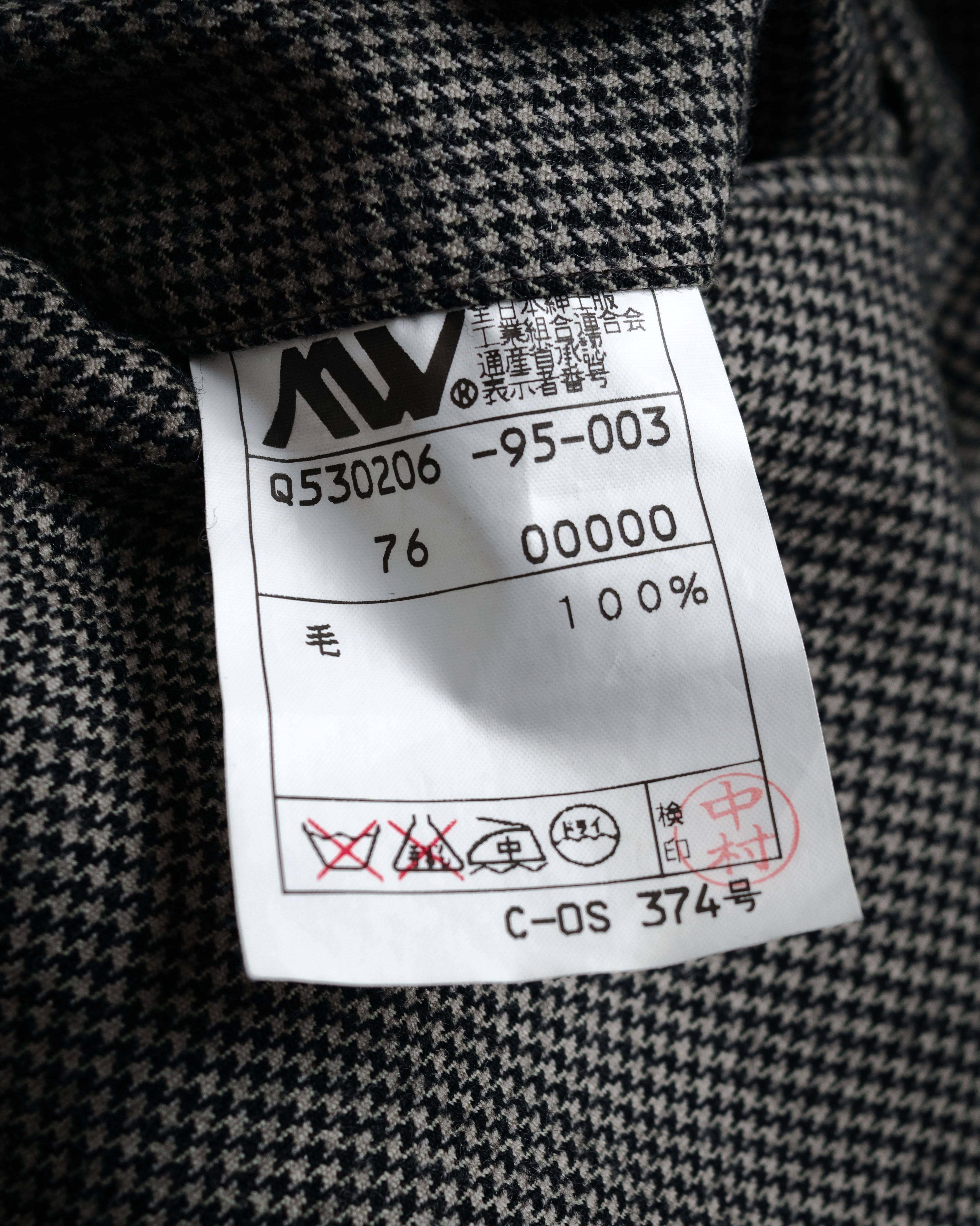 “Polo by Ralph Lauren” 90’s Houndstooth two tuck wool trousers