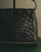 "LOEWE" 1990s to early 2000 ostrich leather shoulder bag