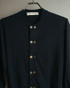 “COMME des GARCONS” 90’s asymmetrical button wool knit cardigan