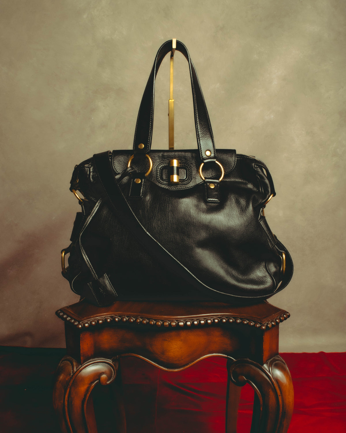 "–SPECIAL– Yves Saint Laurent" 00's-10's Soft leather 2-way handbag