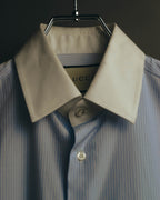 "GUCCI" 10's-20's Striped contrast-collar cotton shirt