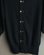 “COMME des GARCONS” 90’s asymmetrical button wool knit cardigan