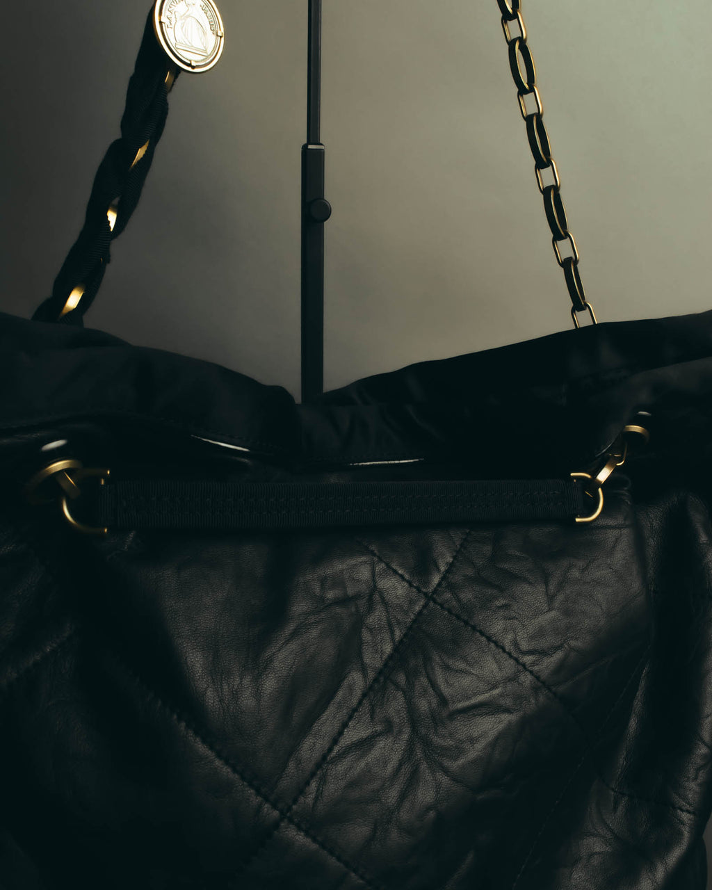 "LANVIN" 00's-10's Quilted leather shoulder bag