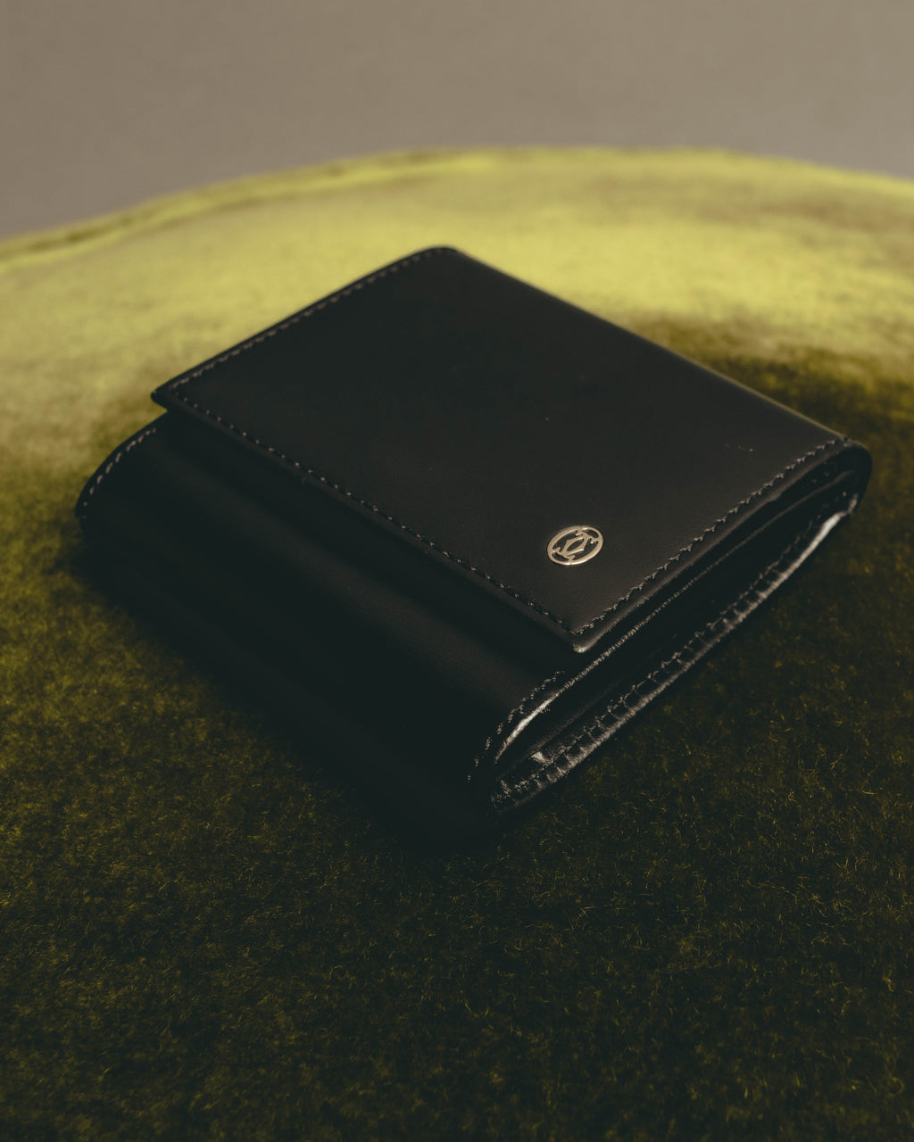 "Cartier" 00's-10's Sleek leather coin case