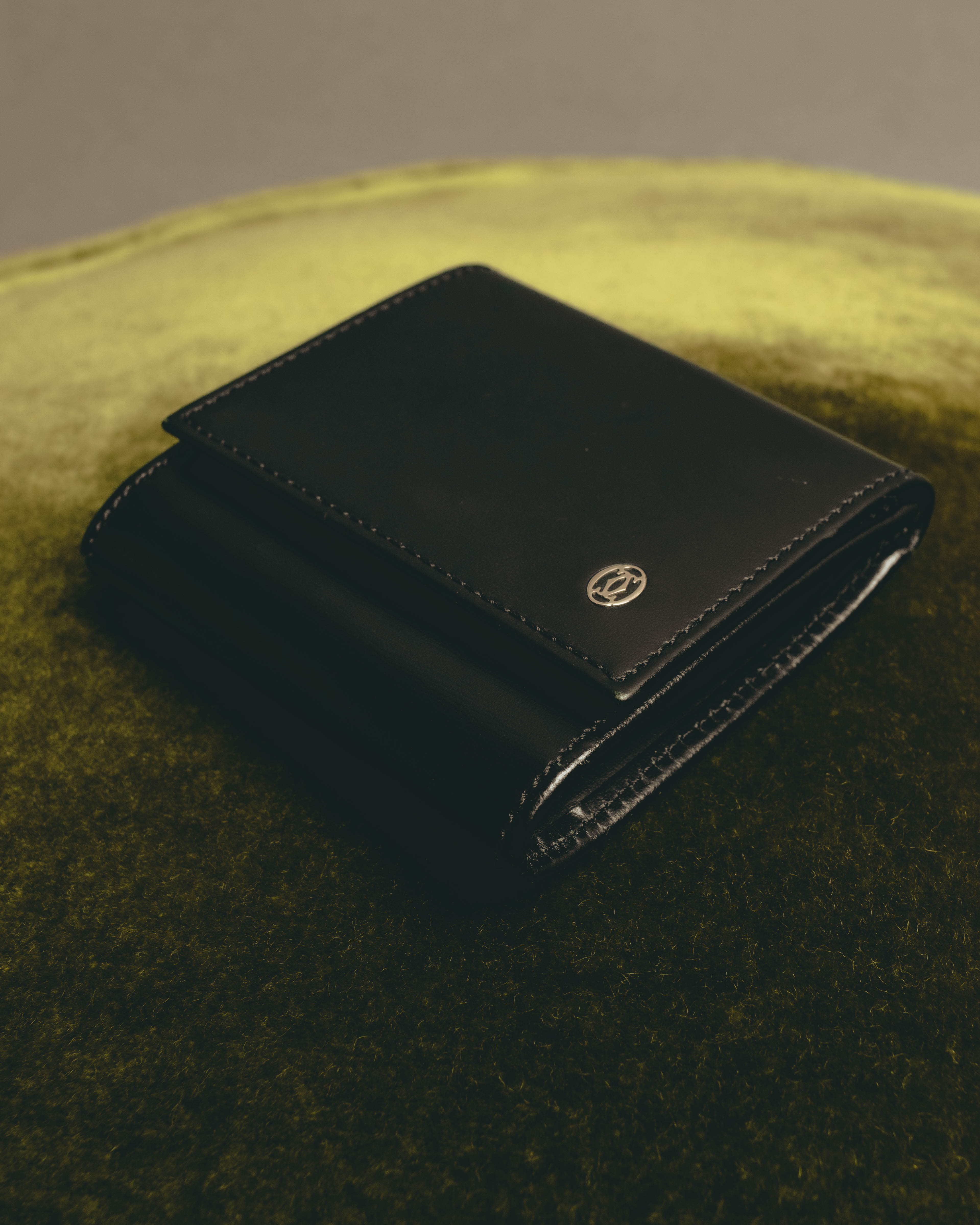 "Cartier" 00's-10's Sleek leather coin case