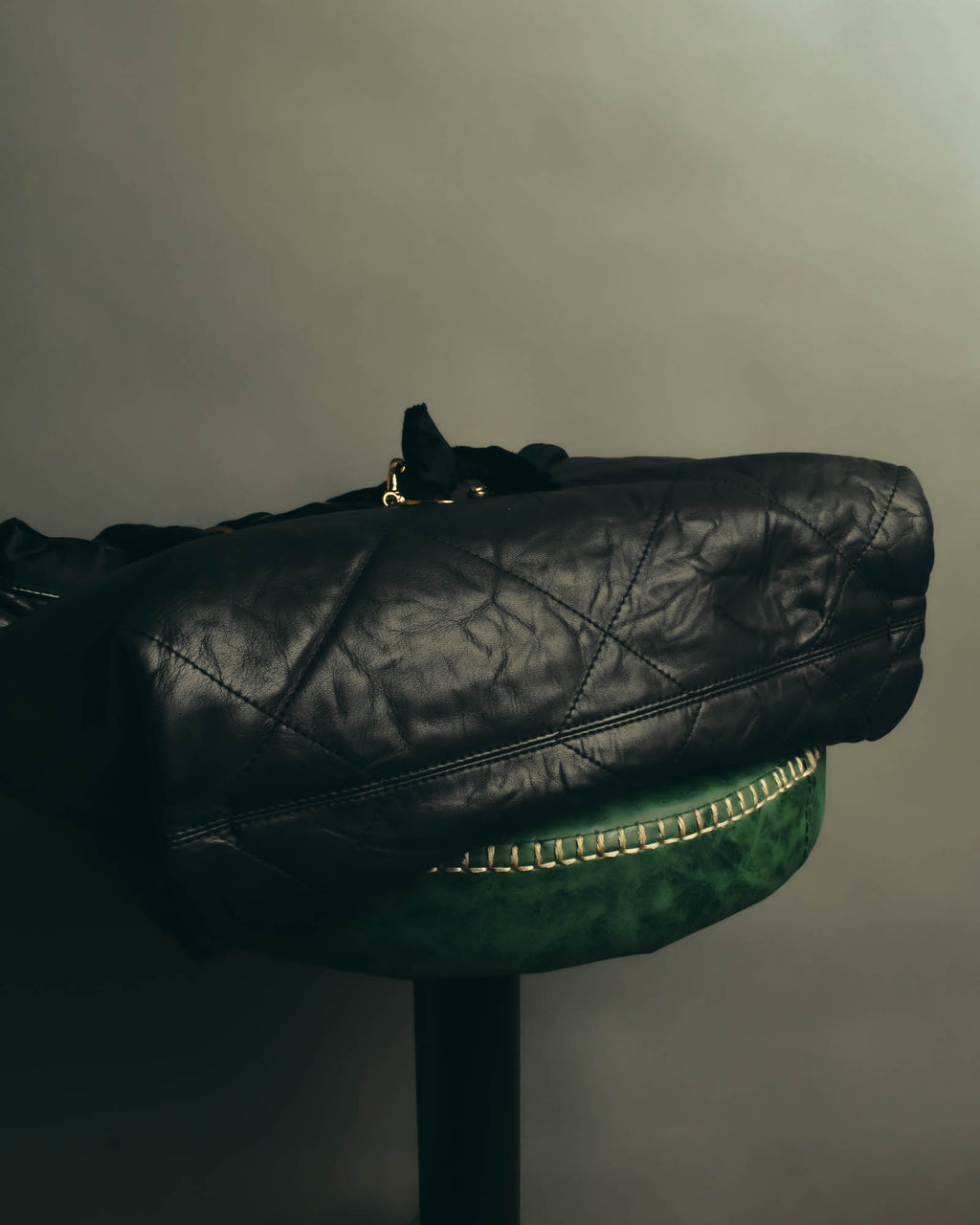 "LANVIN" 00's-10's Quilted leather shoulder bag