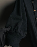 “COMME des GARCONS” 90’s asymmetrical button wool knit cardigan