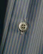 "GUCCI" 10's-20's Striped contrast-collar cotton shirt