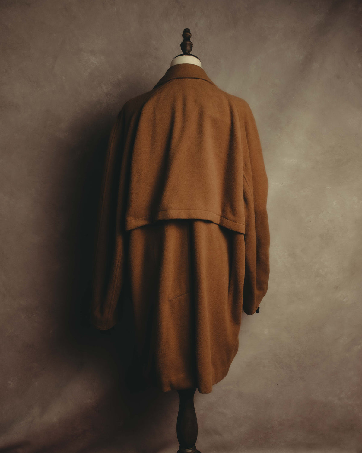"KENZO" 80's-90's Sculptural double-breasted wool coat