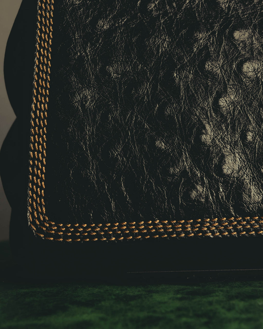 "LOEWE" 1990s to early 2000 ostrich leather shoulder bag