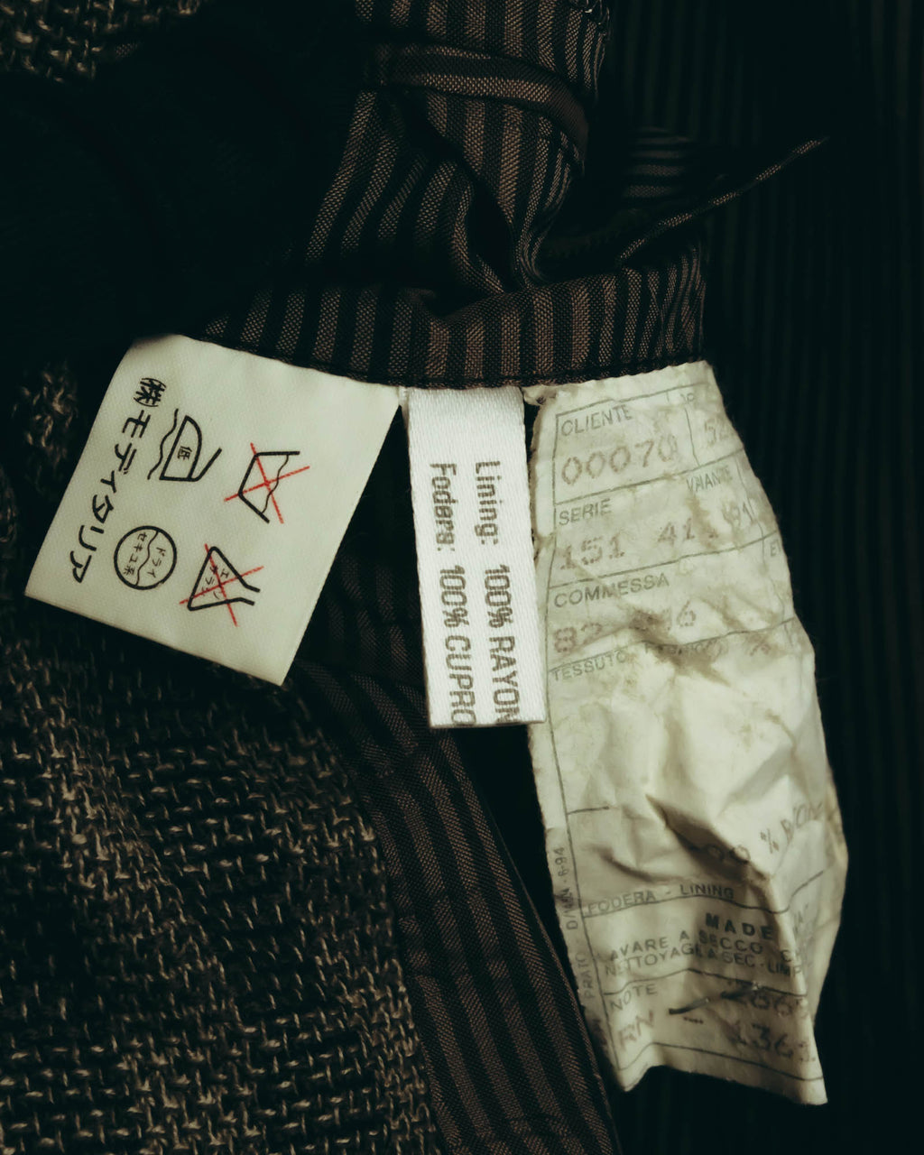 "Salvatore Ferragamo" 90's Brown checked tweed sport coat