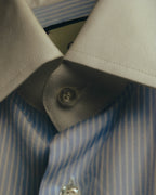 "GUCCI" 10's-20's Striped contrast-collar cotton shirt
