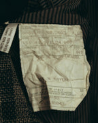 "Salvatore Ferragamo" 90's Brown checked tweed sport coat