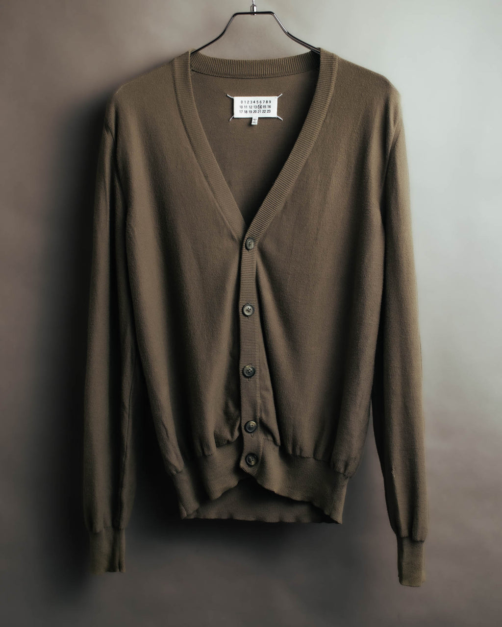 "Maison Martin Margiela" 13SS  Elbow patch v neck knit cardigan