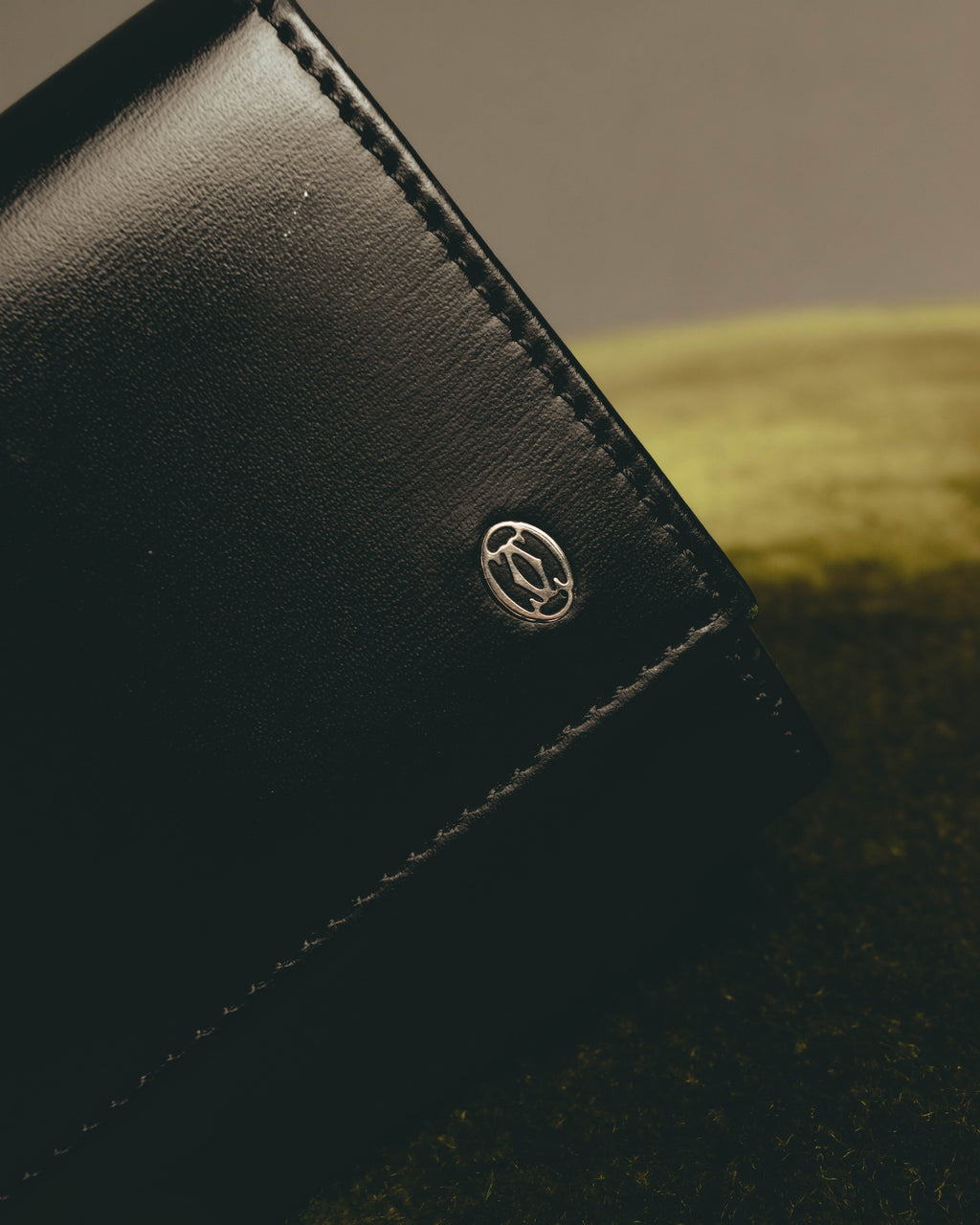 "Cartier" 00's-10's Sleek leather coin case