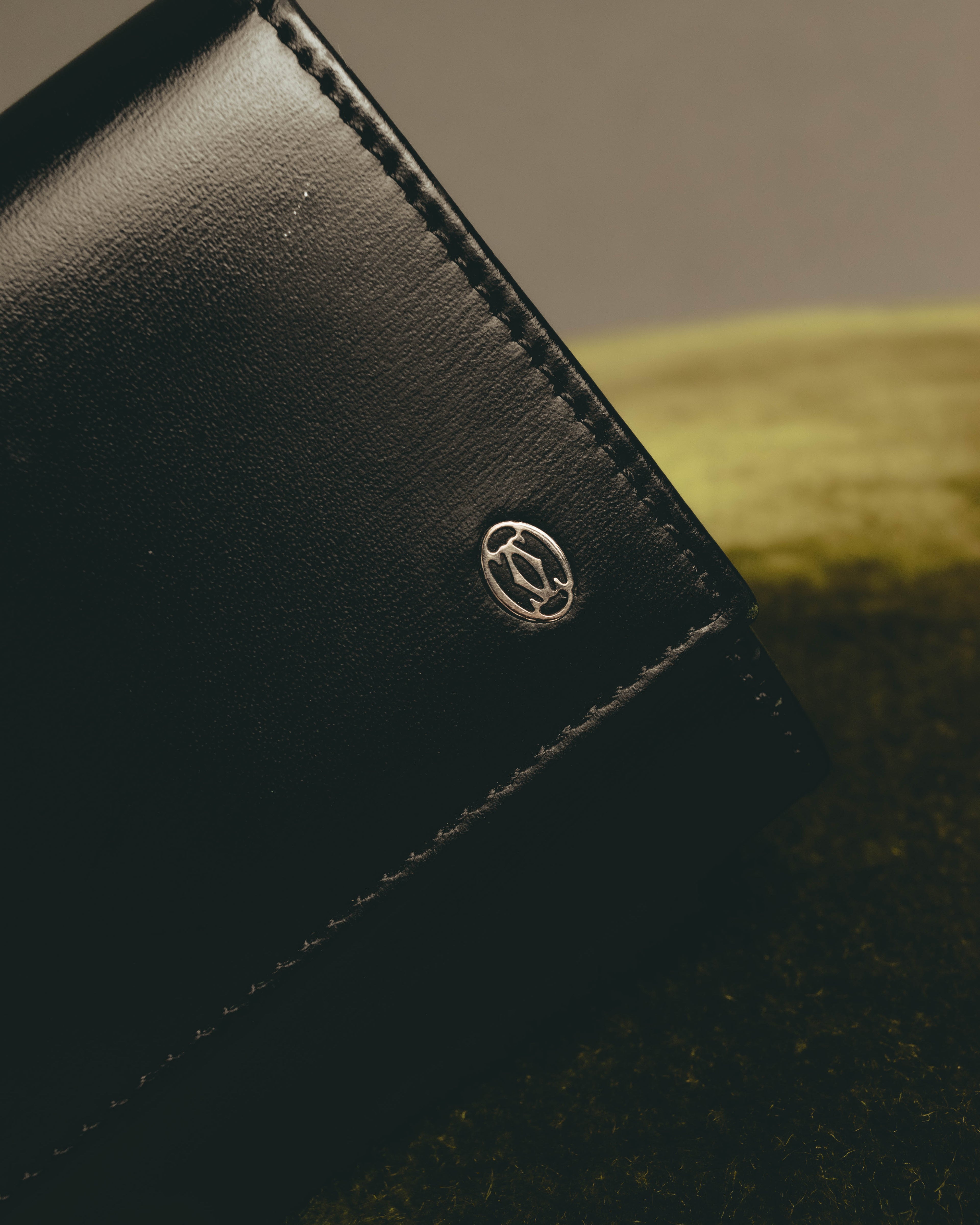 "Cartier" 00's-10's Sleek leather coin case