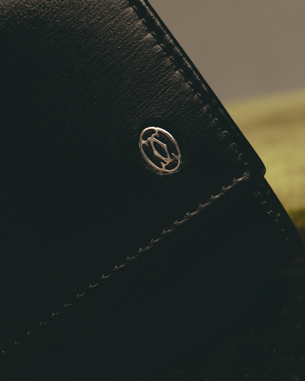 "Cartier" 00's-10's Sleek leather coin case