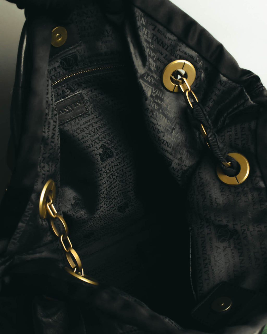 "LANVIN" 00's-10's Quilted leather shoulder bag