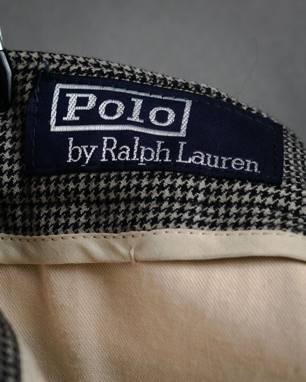 “Polo by Ralph Lauren” 90’s Houndstooth two tuck wool trousers