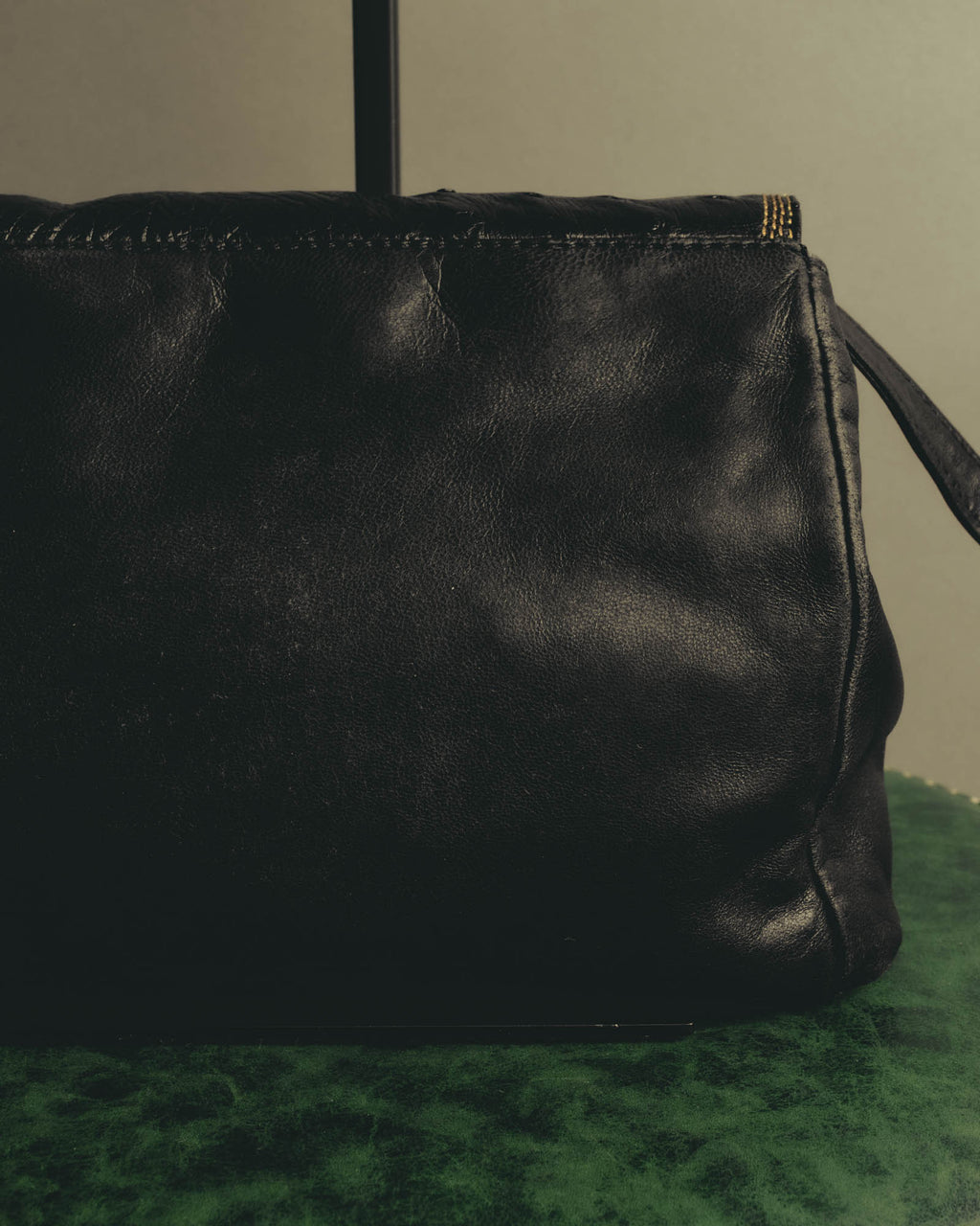 "LOEWE" 1990s to early 2000 ostrich leather shoulder bag