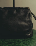 "LOEWE" 1990s to early 2000 ostrich leather shoulder bag