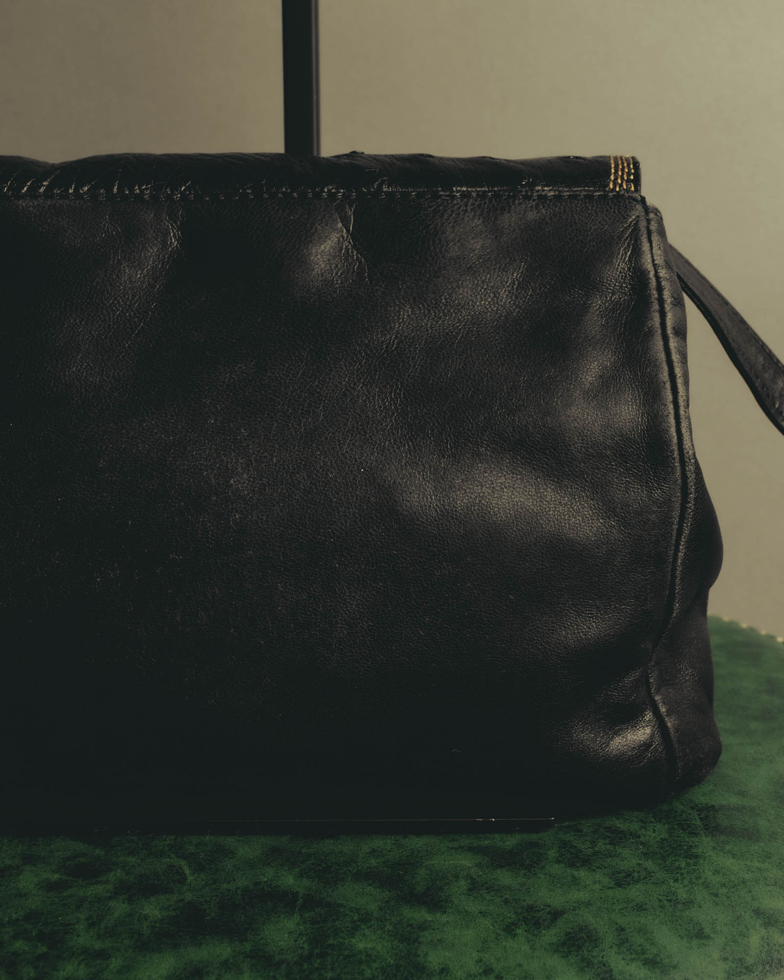 "LOEWE" 1990s to early 2000 ostrich leather shoulder bag