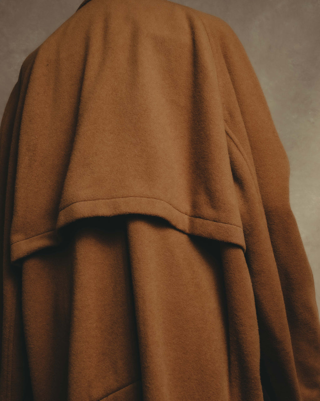 "KENZO" 80's-90's Sculptural double-breasted wool coat