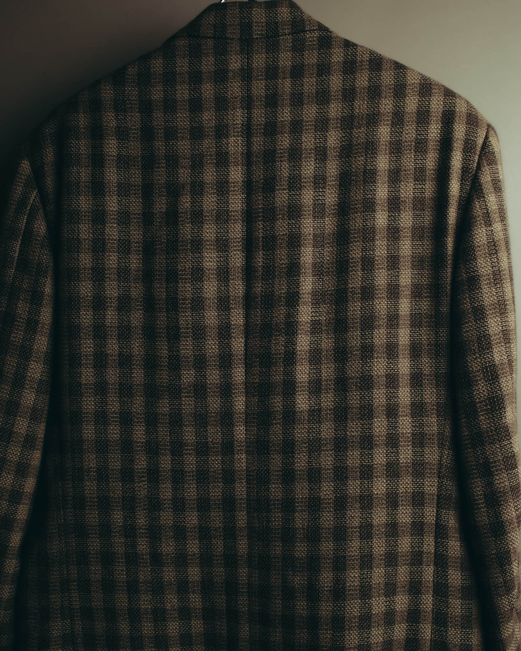 "Salvatore Ferragamo" 90's Brown checked tweed sport coat