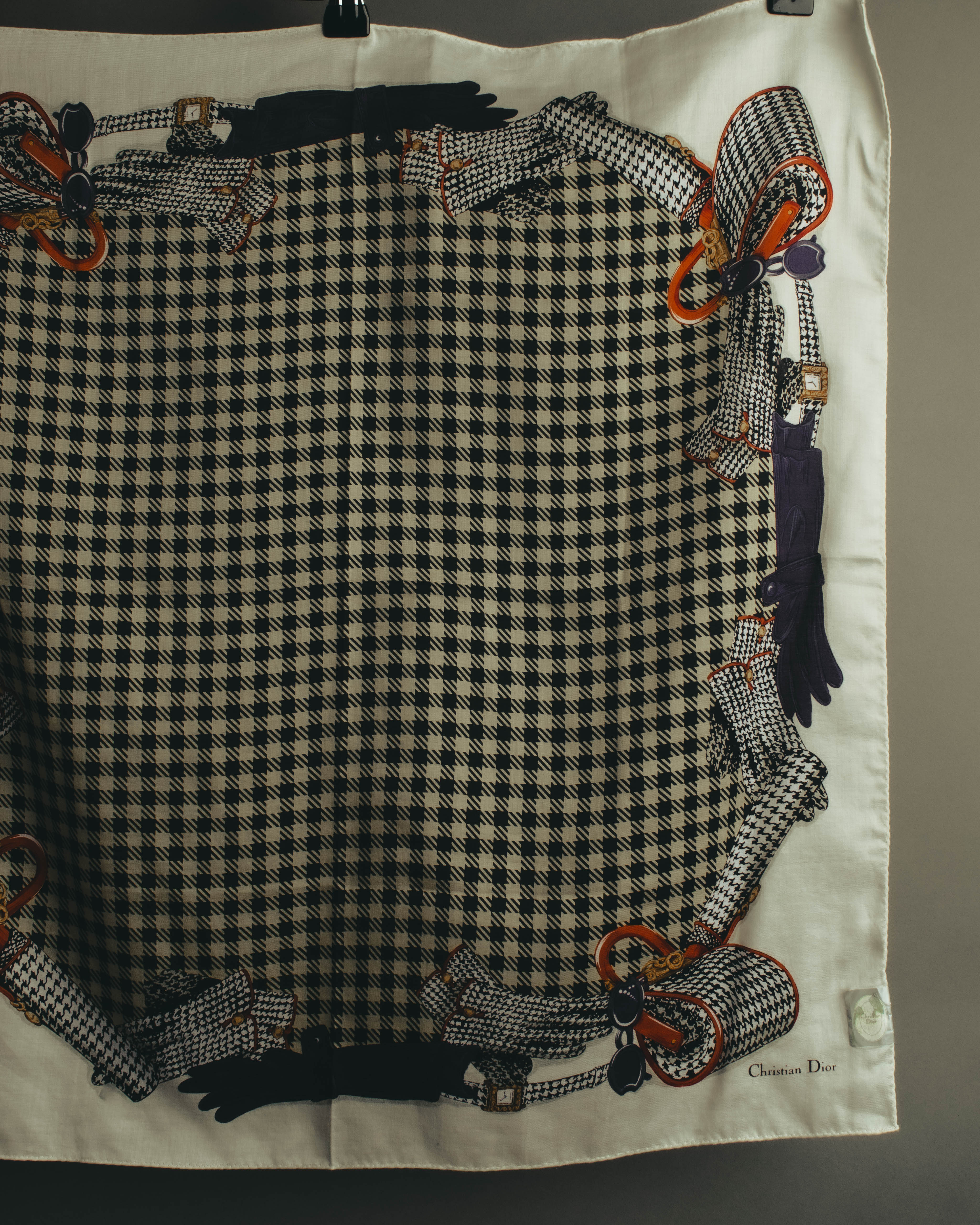 "Christian Dior" 80's Classic printed scarf