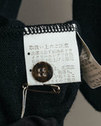 “COMME des GARCONS” 90’s asymmetrical button wool knit cardigan