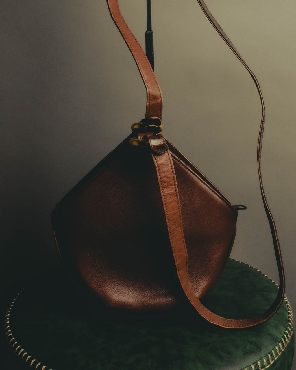 "LOEWE" 80's-90's Sculptural crocodile effect shoulder bag