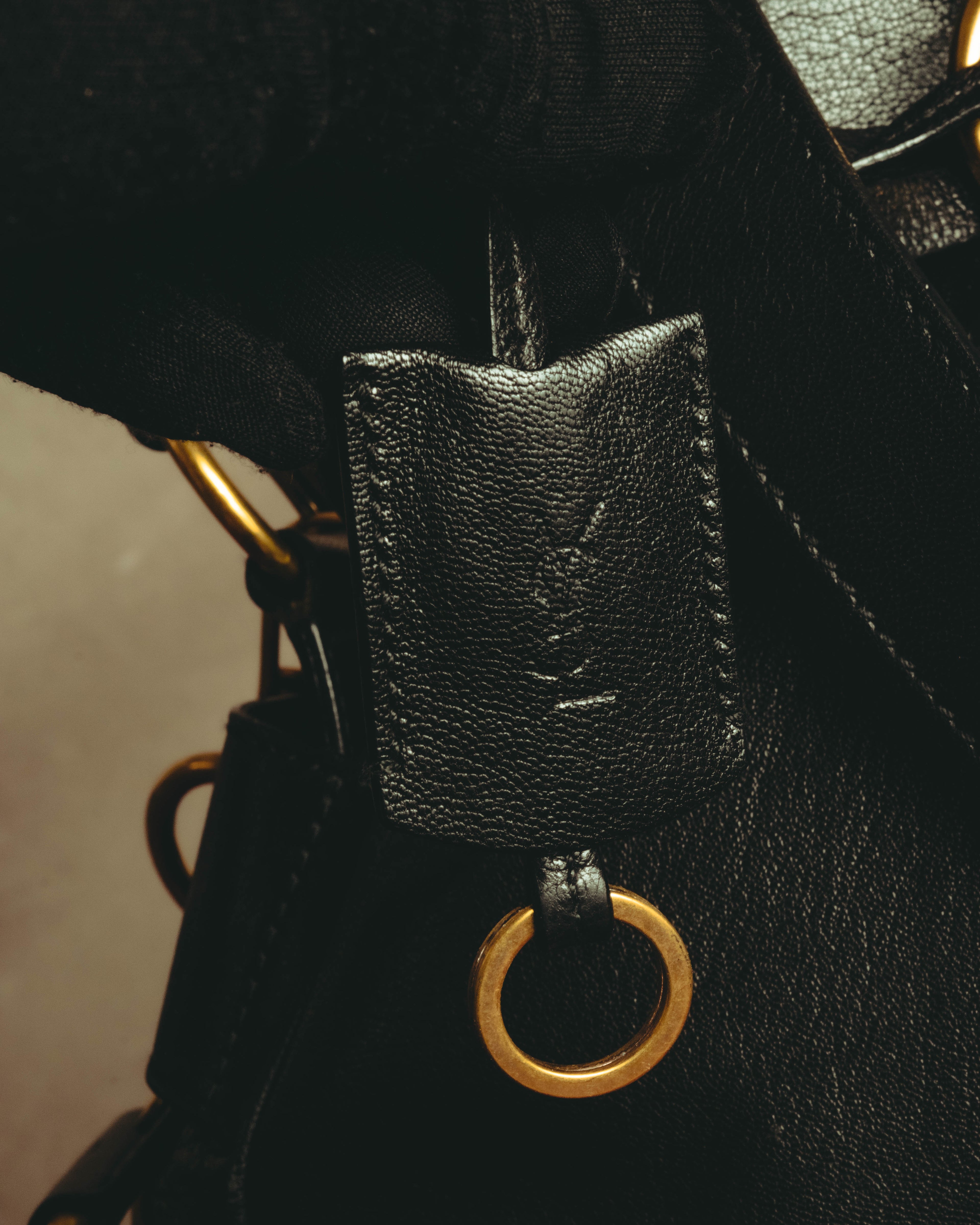 "–SPECIAL– Yves Saint Laurent" 00's-10's Soft leather 2-way handbag
