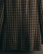 "Salvatore Ferragamo" 90's Brown checked tweed sport coat